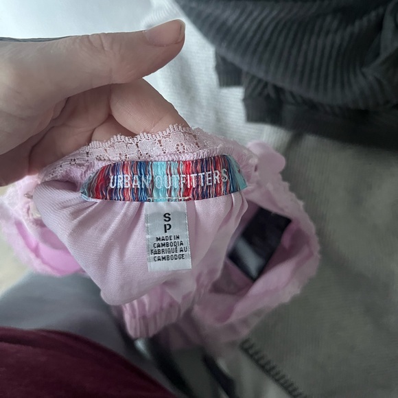 Urban Outfitters Pink Lace Tie Top - Picture 8 of 8